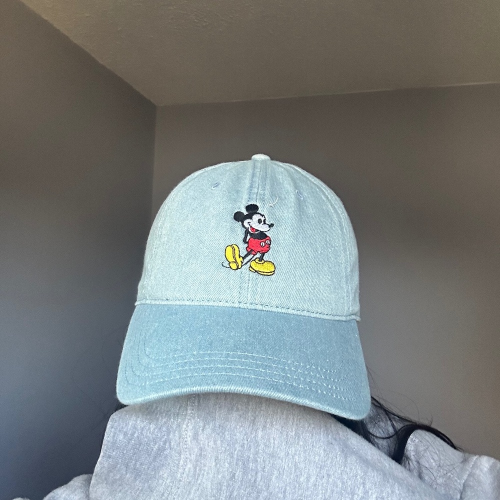Light Denim Mickey Baseball Cap